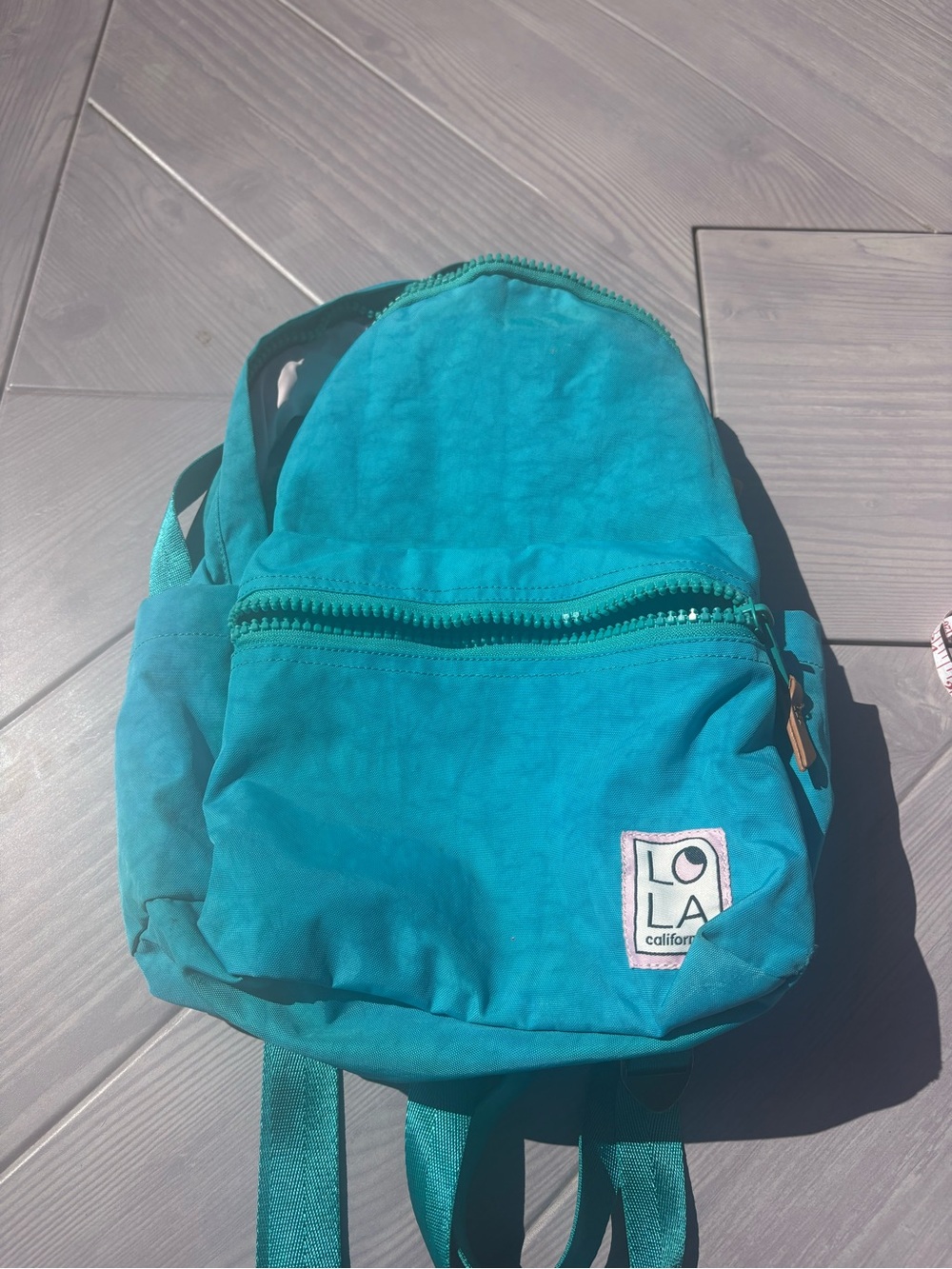 lola Teal Small Canvas Backpack